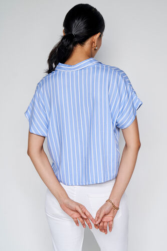 The Stripe Print Top, Blue, image 5